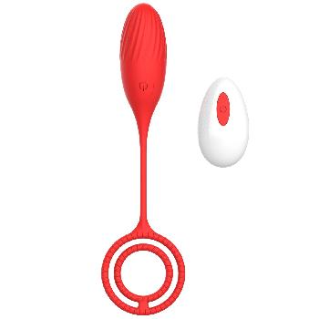Uovo rosso vibrante multi funzione con anello pene