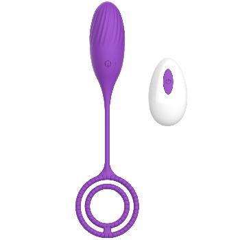 Uovo viola vibrante multi funzione con anello pene